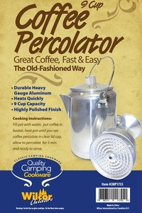 Camping Coffee Percolator 9 Cup Pot