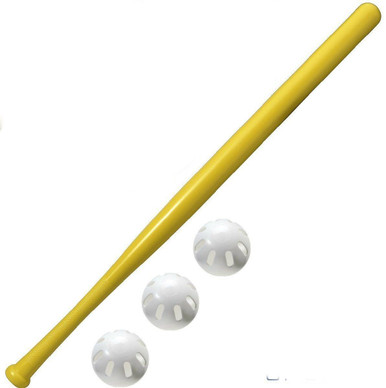 Lot De 3 Balles Wiffle® Officielles + 1 Batte – Jeu De Baseball Extérieur – Neuf