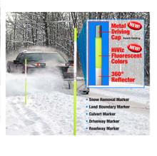 Reflective Driveway Markers 72" Poles Snow Stakes