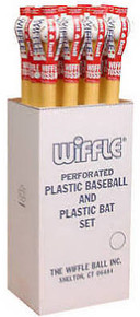 24 JUNIOR Wiffle Balls and Bats in Polybag Combo 
