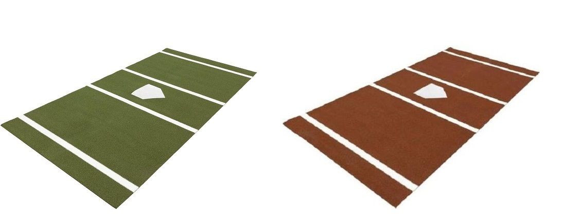 Baseball Home Plate Mat Turf Batting Cage Mats Green Or Clay