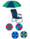 Clamp on beach umbrella for chair or table  2 pack