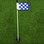 floating golf green flag