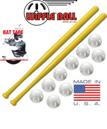Wiffle ball combo set 10 wiffle balls 2 bats 1 bat tape
