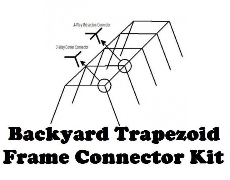 Trapezoid Batting Cage Frame Kit 3 4 Light Duty For 18 Or 21
