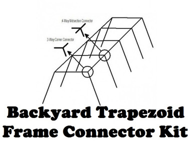 Backyard Baseball Batting Cage Frame Kit Trapezoid Light Duty for #18 and #21 Nets