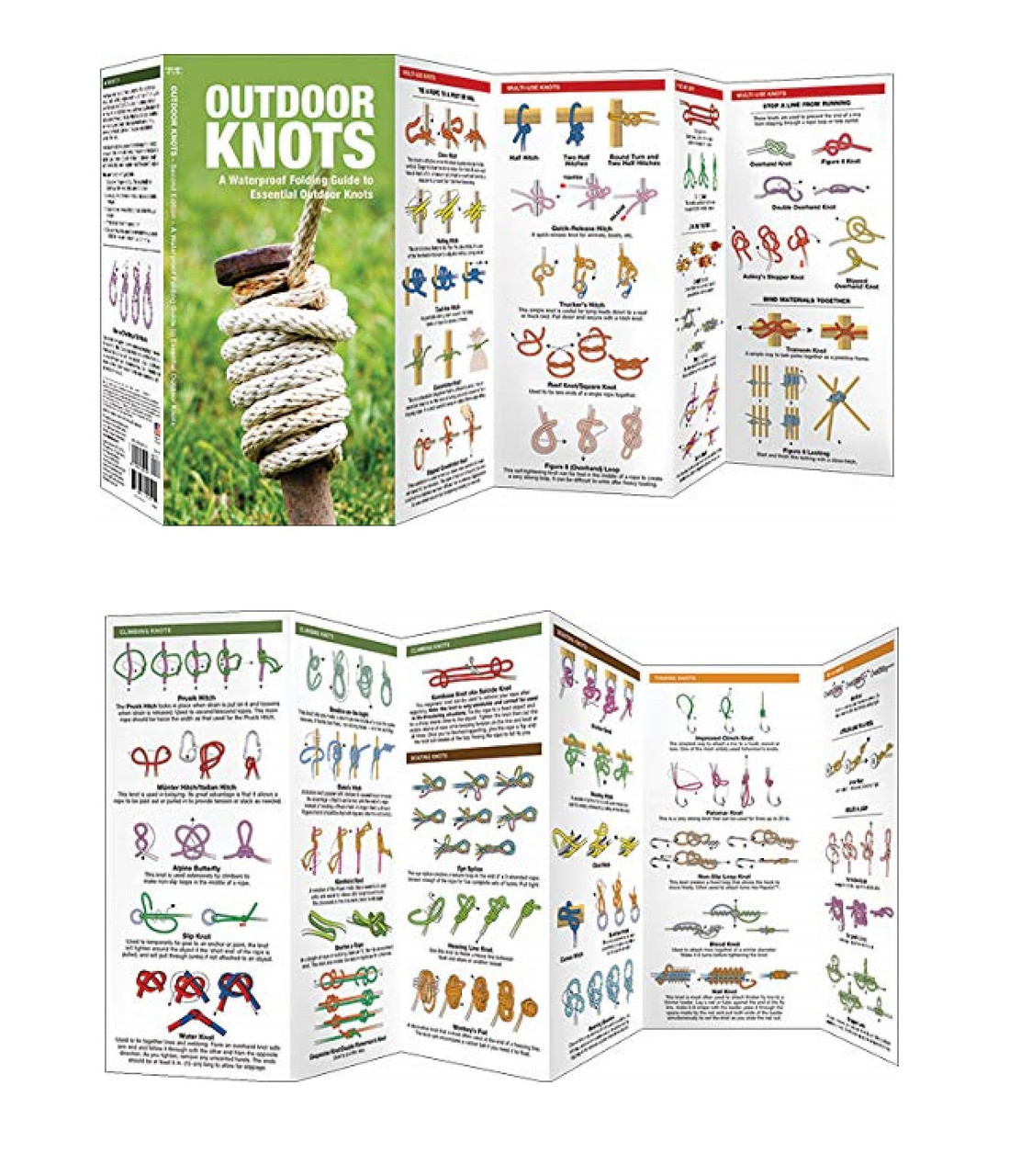  Knot Tying Kit - Outdoor Knots Pocket Guide, Webbing, and  Paracord for Practicing Knots : Office Products