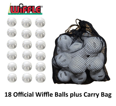 Wiffle balls with carry bag