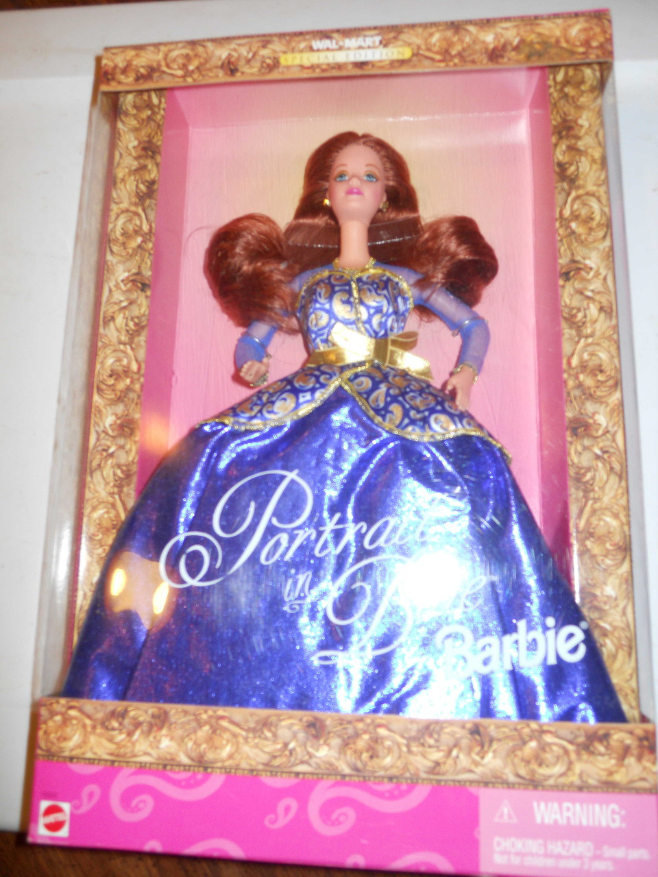 portrait in blue barbie