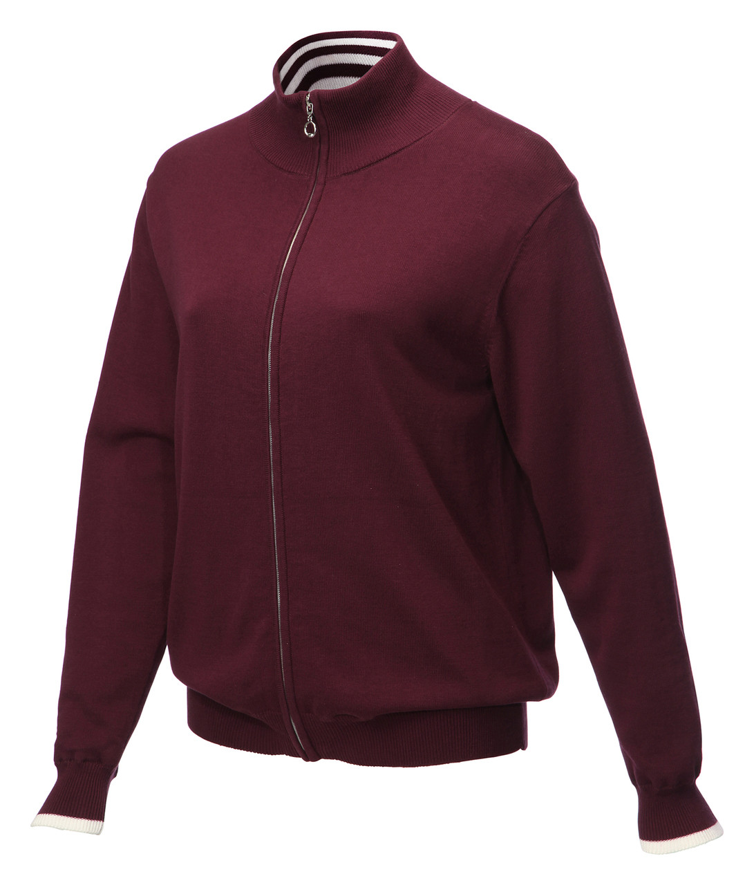 JRB Ladies Windstopper Lined Golf Sweater Burgundy + FREE Snood