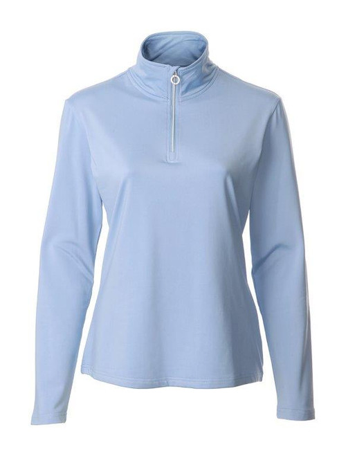 JRB Ladies 1/4 Zipped Golf Top Blue London Pro Golf
