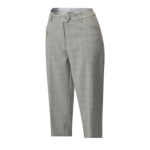 JRB Ladies CAPRI CROPPED Golf Trousers Black/White Check + FREE Socks