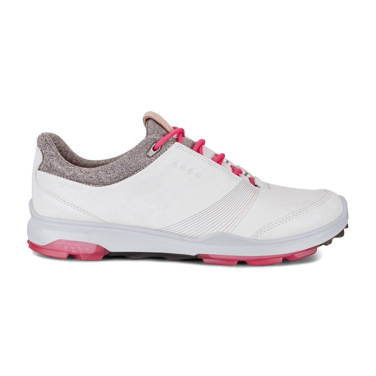 Ecco Women's Biom Hybrid 3 Goretex Golf Shoes White Teaberry Extra