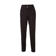 JRB Ladies Windstopper Lined Golf Trousers Black White Check 