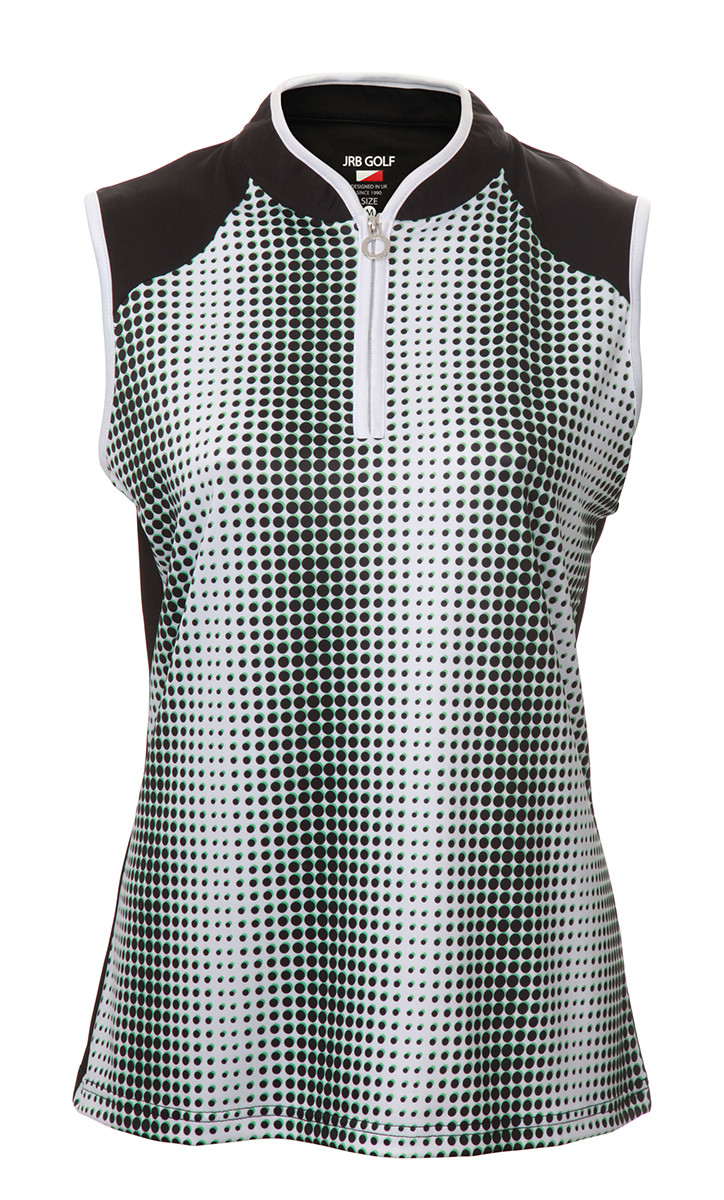 JRB Ladies Spot Print Sleeveless Golf Shirt (Spring 2020) London Pro Golf