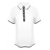 JRB Ladies Plain White Trim Golf Shirt 