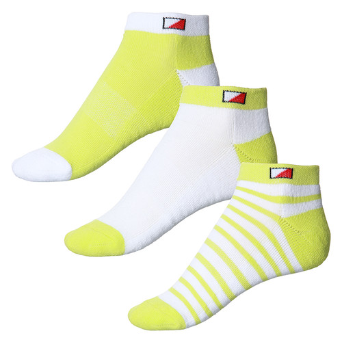JRB Ladies Golf Socks Lime 3 Pack 