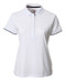 JRB Ladies Plain Short Sleeved Golf Shirt White