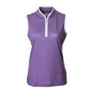 JRB Ladies Spot Print Sleeveless Golf Shirt