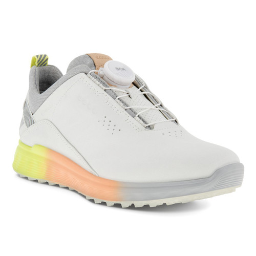 Ecco Women's S-Three Boa Golf Shoes White Sunny Lime 