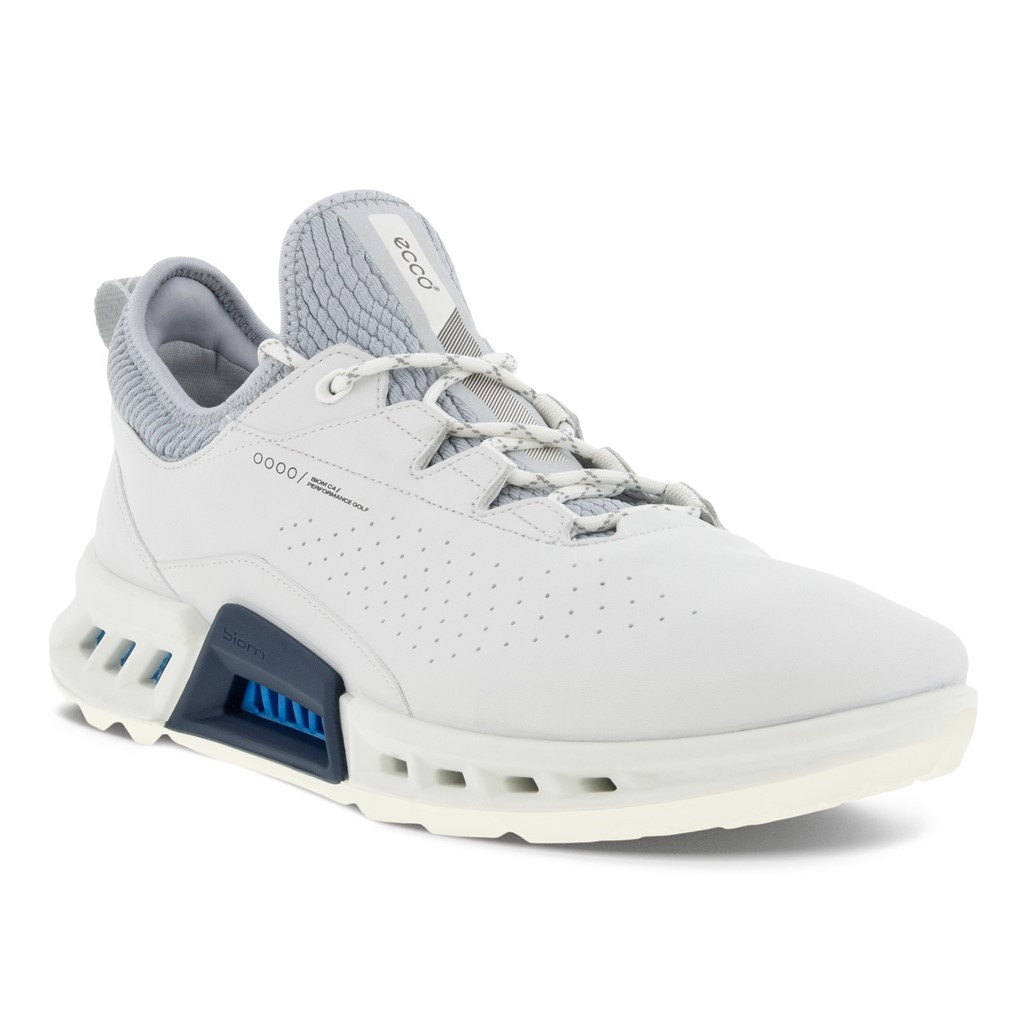 Ecco Mens Biom C4 Golf Shoes White Concrete London Pro Golf