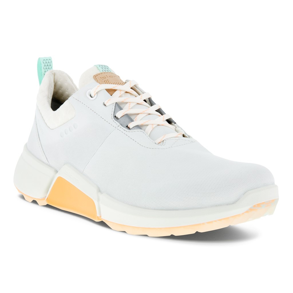 Ecco Women's Biom H4 Golf Shoes White Eggshell Blue Size 37 (UK 4.5) + FREE  SOCKS 3 Pk - London Pro Golf