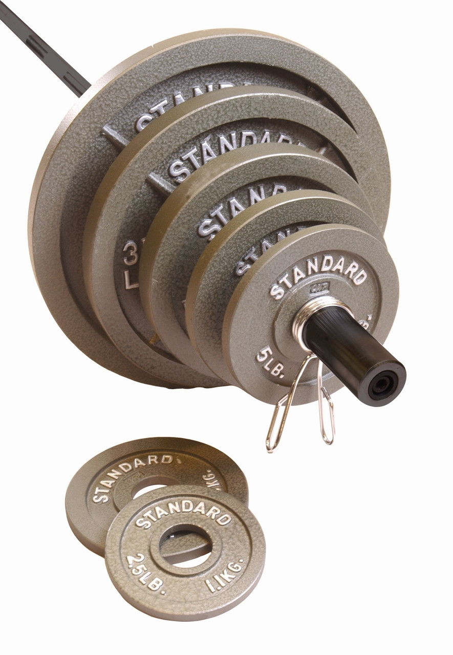 Cap Olympic Barbell Set Gray 300 Lb Osg 300 2