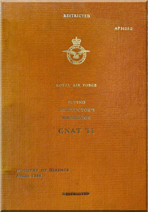 Folland Gnat   Aircraft Flying Instructor's Handbook Manual - 1965