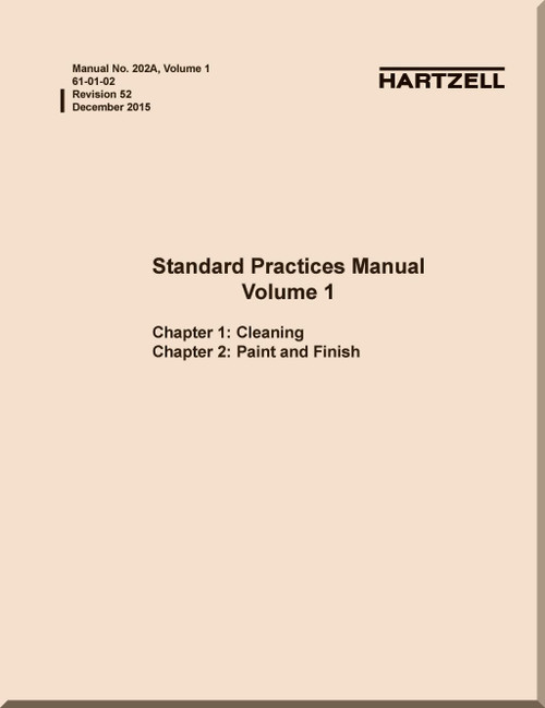 Hartzell Propellers Standard Practices Manual Volume 1 No. 202A

Chapter 1: Cleaning 
Chapter 2: Painting and Finishing