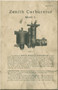 Zenith Aeroplane Aircraft Carburetor Model L Instruction Manual - 1917