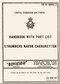 Bendix -  Stromberg  Aeroplane Aircraft Carburettor Model NA-R9B  Handbook wiuth Part List Manual - RCAF EO-15-10BAA-2