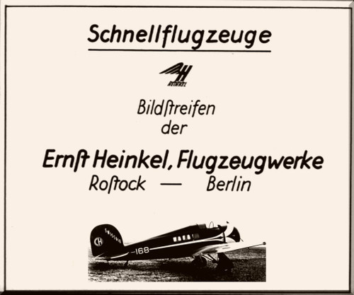 Heinkel  He 70   Fast Aircraft Description  Manual - Scnellflugzeug , 1940,  (German Language)