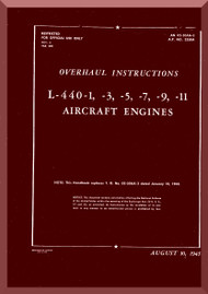 Ranger L-440 C -1 -3 -5  -7 -9 -11 Aircraft Engine  Overhaul Manual  ( English Language )