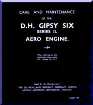 De Havilland SIX II Aircraft Engine Maintenance Manual