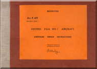 Hawker Siddeley Kestrel FGA MK.I Aircraft Airframe Repair Instructions Manual  Av.P.69 Volume 6, Book 1