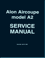 Erco Ercoupe Alon A2 Aircoupe Aircraft Service Manual  -1965