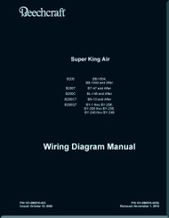 Beechcraft Model Super King Air B200, B200T, B200C, B200CT, B200GT  Aircraft Wiring Manual -  (English Language) ,