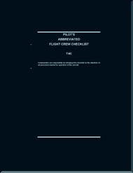 Beechcraft T-6C Aircraft Pilot's Abbreviated Flight Crew Checklist Manual -