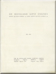 De Havilland  Gipsy Queen 30  & 50 Aircraft Technical Description Manual  ( English Language ) 