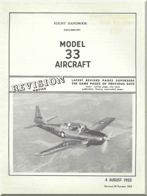 TEMCO 33 Plebe Flight Hand book Manual -1953
