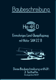 Heinkel  He 46 D Aircraft  Construction Description Manual  Ldv.302 - Baubeschreibung, - 1937 (German Language)