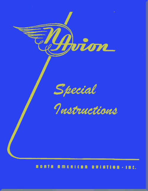 North American Aviation Navion  Aircraft  Special Instruction Manual - 1946 -1950