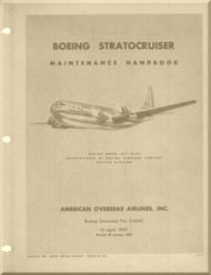 Boeing B-377  Stratocrusers 377-10-29 (AOA) Aircraft Maintenance  Manual -   1950