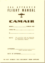 Camair 480 Twin Navion  Aircraft Flight  Instruction Manual -  1955