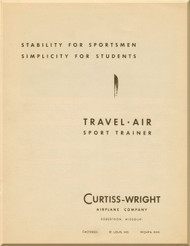 Curtiss -Wright Travel Air CW-12  Sport Trainer Technical  Description Manual -  1931 -