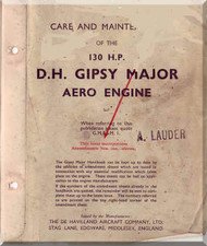 De Havilland  Major 130  H.P. Aircraft Maintenance and Overhaul t Manual  ( English Language ) 