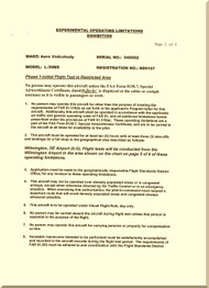 Aero Vodochoy L-39 MS / L59T Super Albatross Aircraft Experimental Operating Limitations Exhibition  Reports Manual, (English Language)