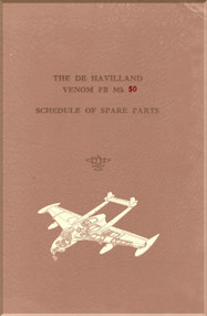 De Havilland Venom Mk. 50 Aircraft Schedule of Spare Parts  Manual - 1954