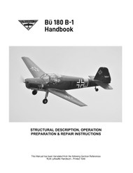 Bucker Bu-181 B-1   Aircraft  Pilot's Handbook  Manual -  Structural Description, Operation, Preparation & Repair Instructions,  ( English  Language ) - From 1940 Translate 2025  - Document 1 of 2