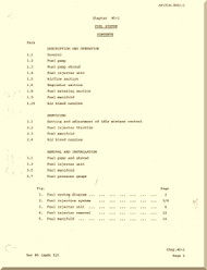 Bae / Scottish Aviation / Beagle  Bulldog   Aircraft Series Fuel system Description - AP101B-3801-1  -1986
